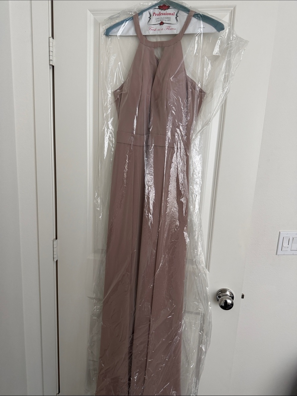 Azazie Mauve Halter Maxi Dress